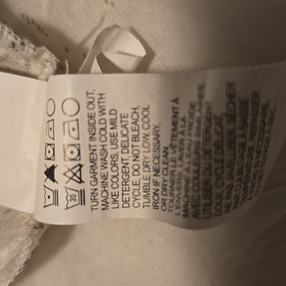 Lucky Brand Cream and Gray Blouse - Picture 9 of 9